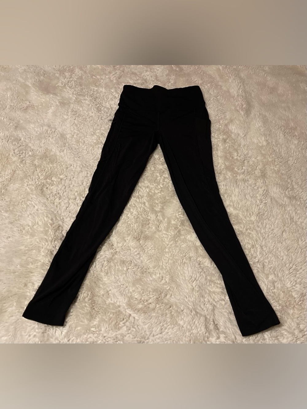 Lululemon Fast Free High Rise Tight 25" 3 Pockets Glow Size 4 Black